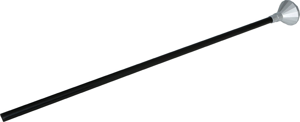 Zwart Zilveren Wandelstok Diamant Knop 85cm