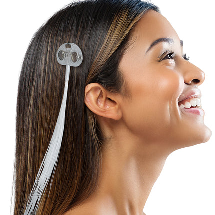 Neon Paarse Hair Extension Met Licht 30cm