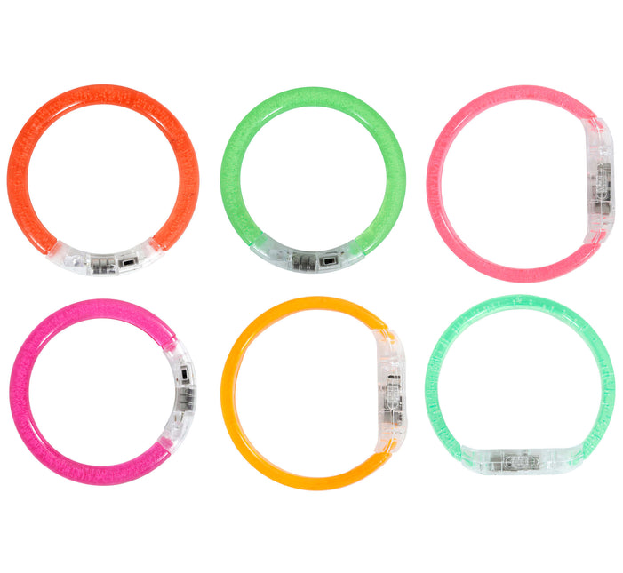 Gekleurde Armband Glow In The Dark 8cm 4st