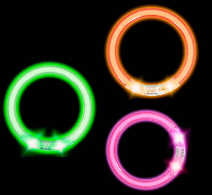 Gekleurde Armband Glow In The Dark 8cm 4st