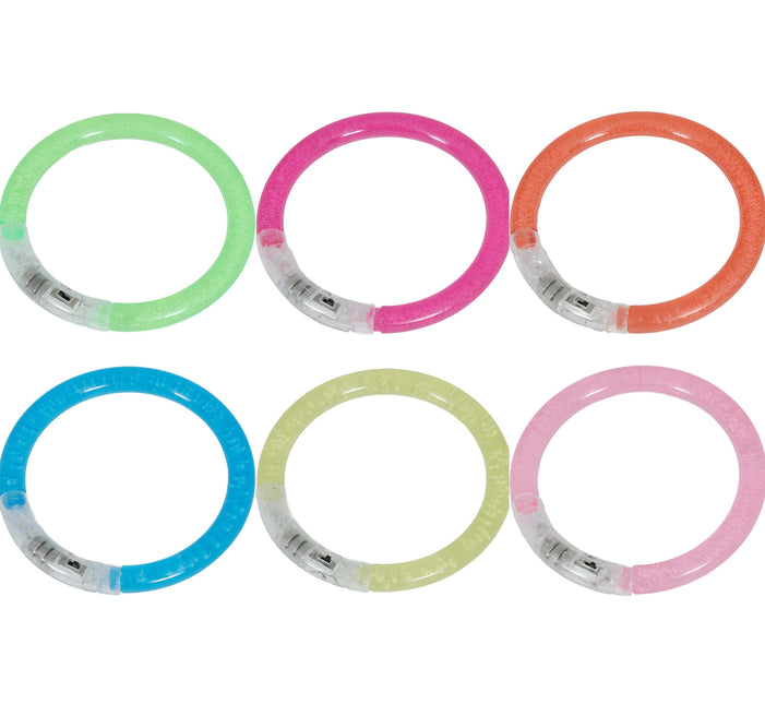 Gekleurde Armband Glow In The Dark 8cm 4st