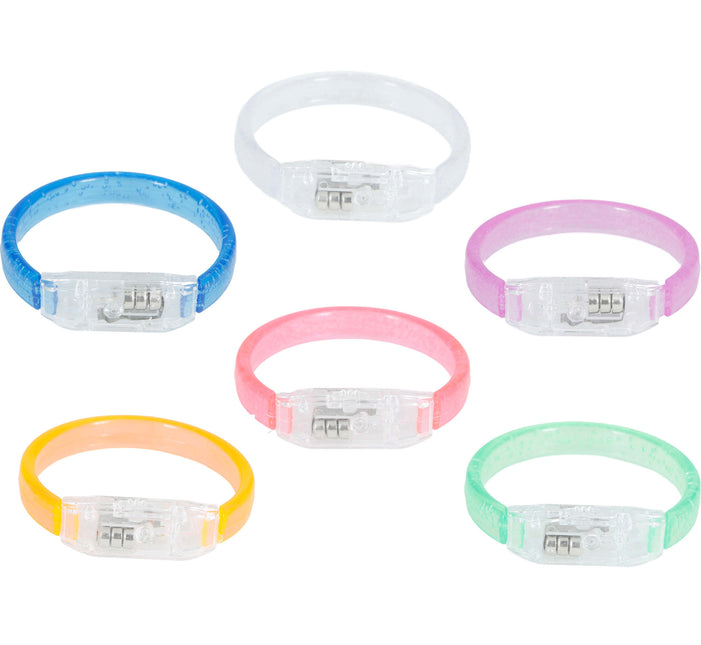 Gekleurde Armband Glow In The Dark 8cm 4st