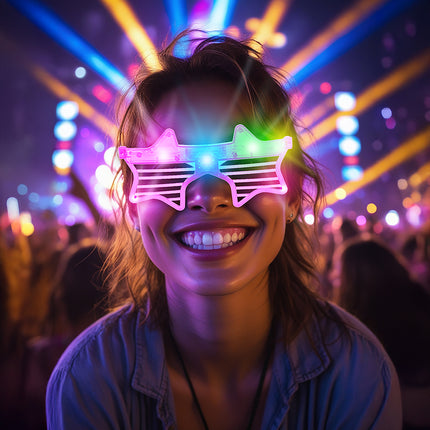 Ster Bril Roze Met Licht