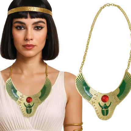 Cleopatra Ketting Groen Goud