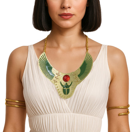 Cleopatra Ketting Groen Goud