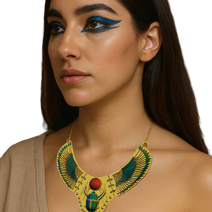 Cleopatra Ketting Groen Goud