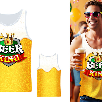 Bier Shirt Wit Goud