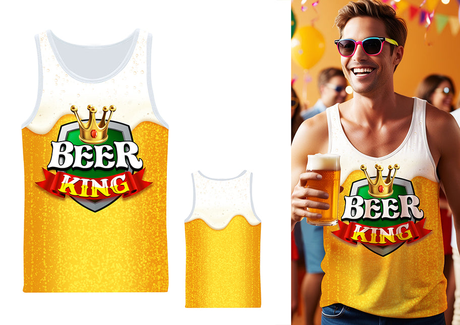 Bier Shirt Wit Goud
