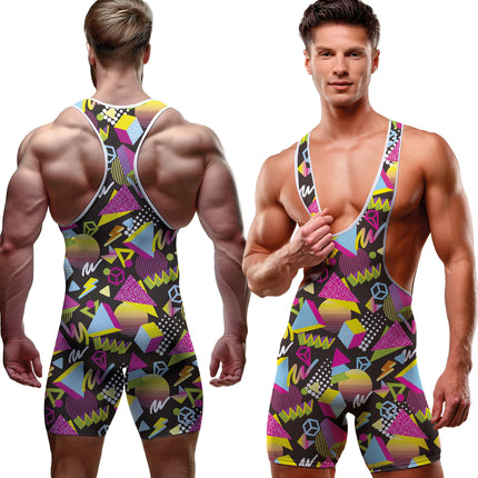 Neon 80S Jumpsuit Heren