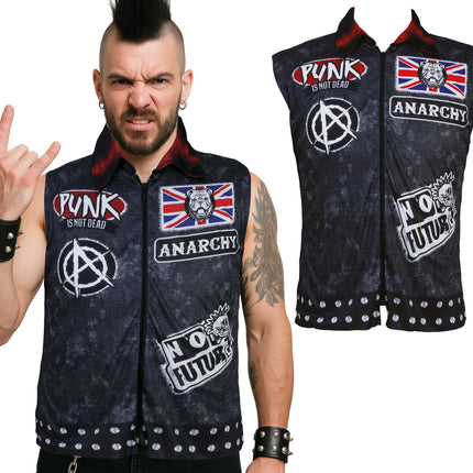 Punk Vest Zwart