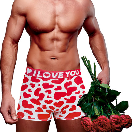 I Love You Onderbroek Rood Wit Hartjes