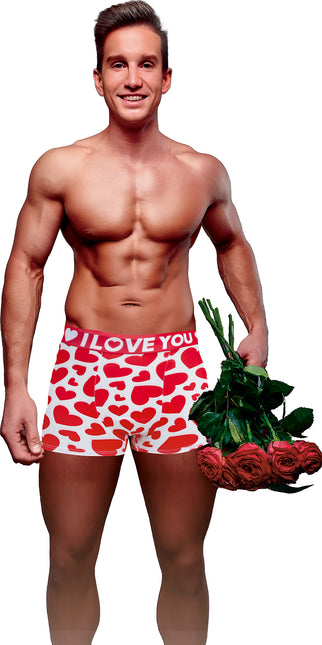 I Love You Onderbroek Rood Wit Hartjes