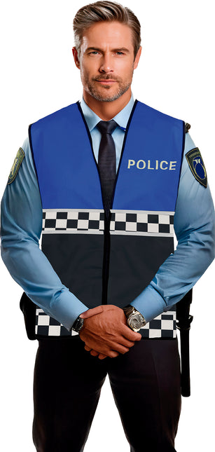 Politie Vest Zwart Blauw