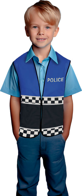 Politie Vest Zwart Blauw Kind