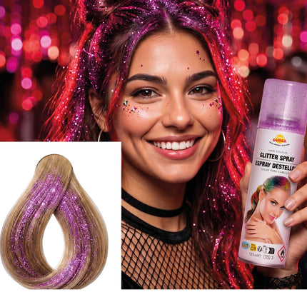 Roze Haarverf Glitters