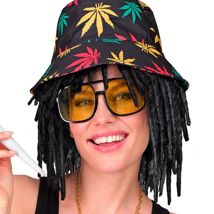 Zwarte Pruik Dreadlocks