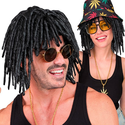 Zwarte Pruik Dreadlocks