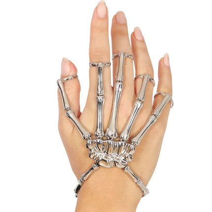 Halloween Ring Zilver Skelet