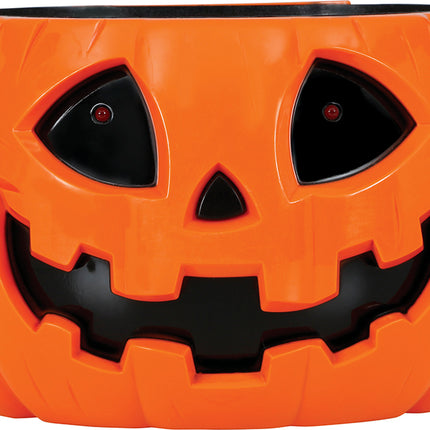 Halloween Kom Pompoen Licht, Geluid En Beweging 15cm