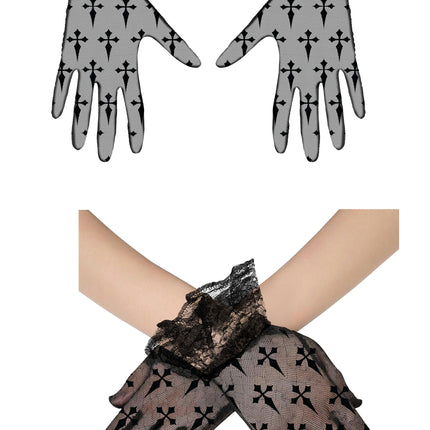Kant Handschoenen Kruizen 22cm