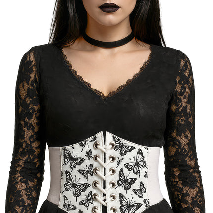 Wit Corset Dames Vlinders