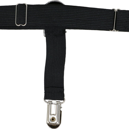 Halloween Kousenband Zwart Schedel