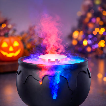 Halloween Heksenketel Zwart Rook 14cm