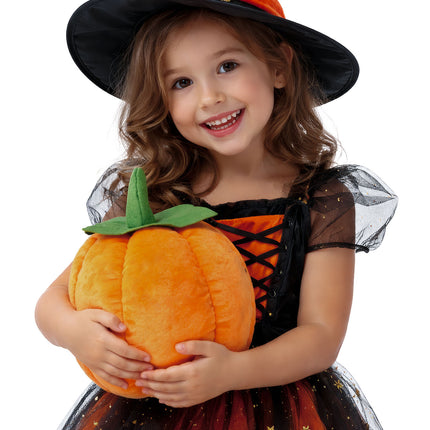 Halloween Knuffel Oranje Pompoen 18cm