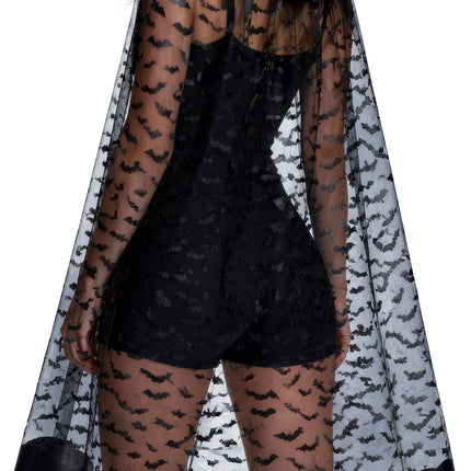 Halloween Cape Zwart Vleermuis