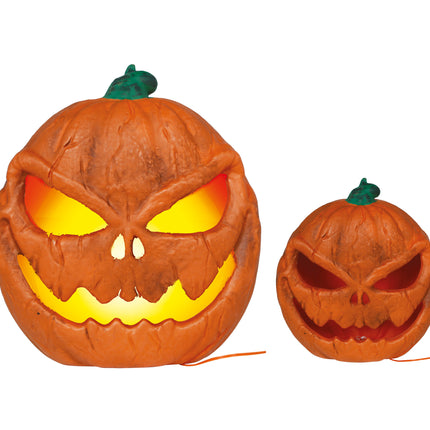 Halloween Pompoen Oranje Met Licht 28cm