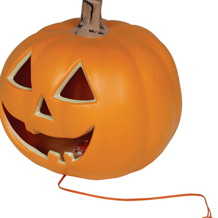 Halloween Pompoen Lachend Met Licht 28cm
