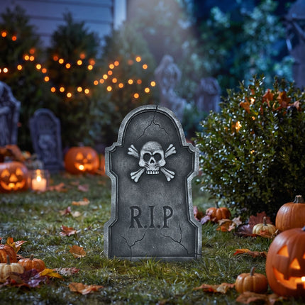 Halloween Grafsteen Grijs Rip 55cm