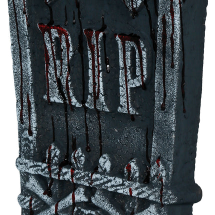 Halloween Grafsteen Grijs Schedel 42cm
