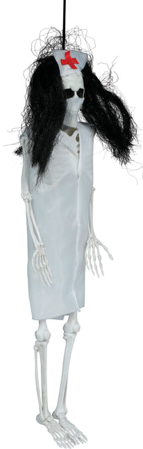 Halloween Skelet Hangend Verpleegster 40cm