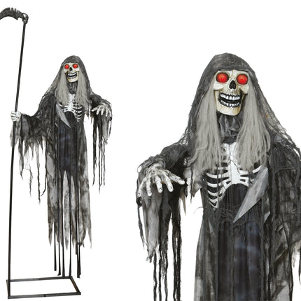 Halloween Skelet Vliegend Met Licht, Geluid En Beweging 2,05m