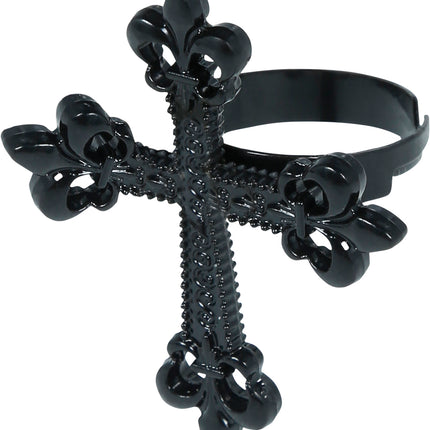 Halloween Ring Gotisch Kruis 4cm