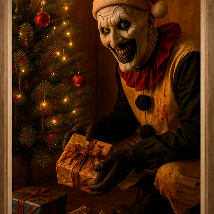 Halloween Deurposter Kerstman 1,8m