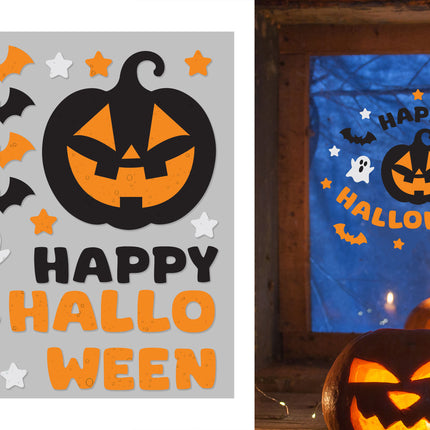 Halloween Raamdecoratie Happy Halloween 50cm