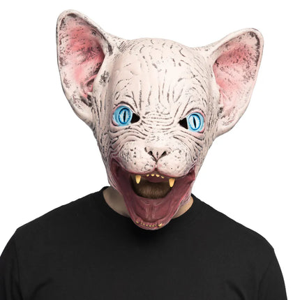 Latex hoofdmasker Horror cat