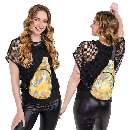 Crossbody tas Holo goud (30 x19 x 4 cm)