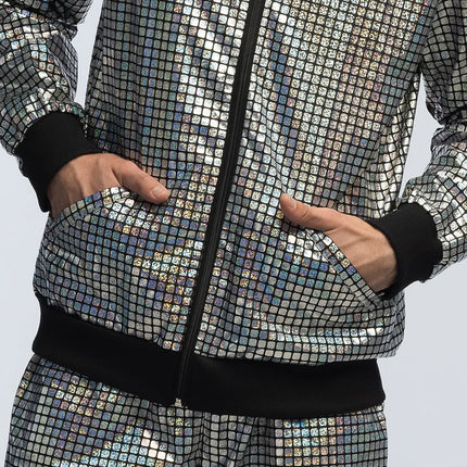 Trainingspak Disco diamond dude zilver