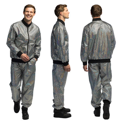 Trainingspak Disco diamond dude zilver