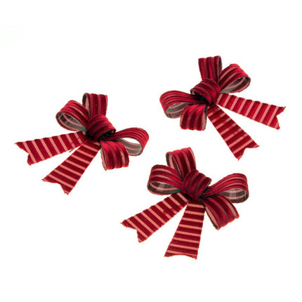 Rood Strik Gestreept 12,7cm 3st