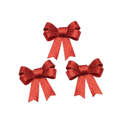 Rood Strik Glitters 12,7cm 3st
