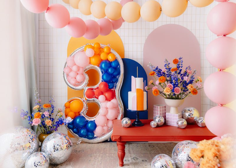 3 Jaar Ballon Frame Zilver 1,26m van Partydeco koop je bij Partywinkel