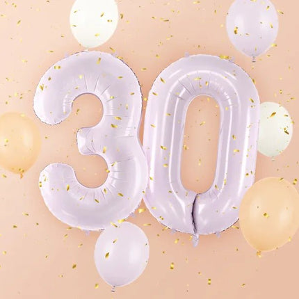 3 Jaar Cijfer Ballon Paars Leeg 72cm van Partydeco koop je bij Partywinkel
