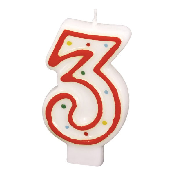 3 Jaar Kaars 7,3cm van Riethmueller koop je bij Partywinkel