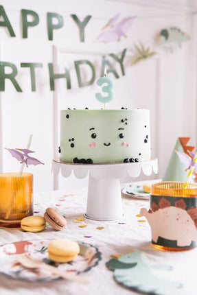 3 Jaar Kaars Lichtblauw 5,5cm van Partydeco koop je bij Partywinkel