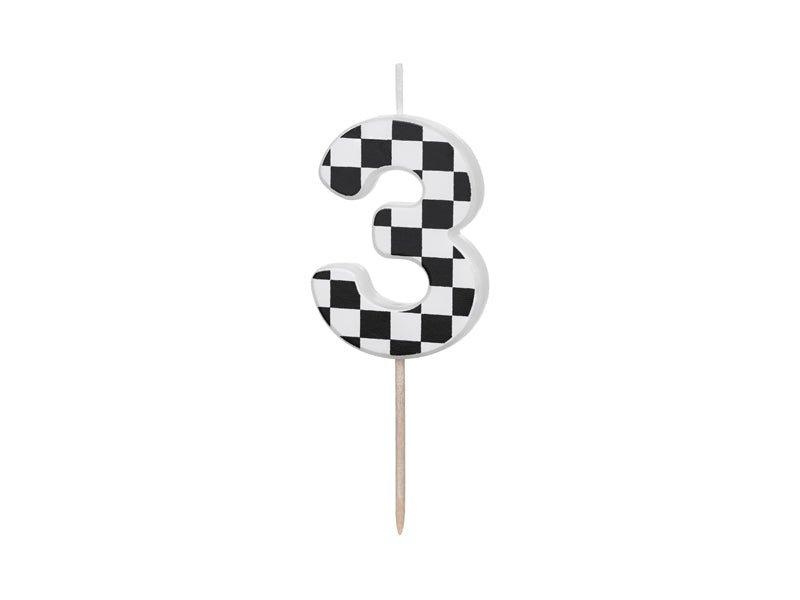 3 Jaar Kaars Race 5,5cm van Partydeco koop je bij Partywinkel
