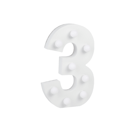 3 Licht Cijfer 16,5cm van Paper Dreams koop je bij Partywinkel